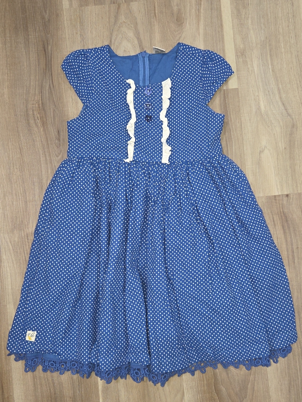 •Wild Flowers• Little Girls Polka Dot Dress